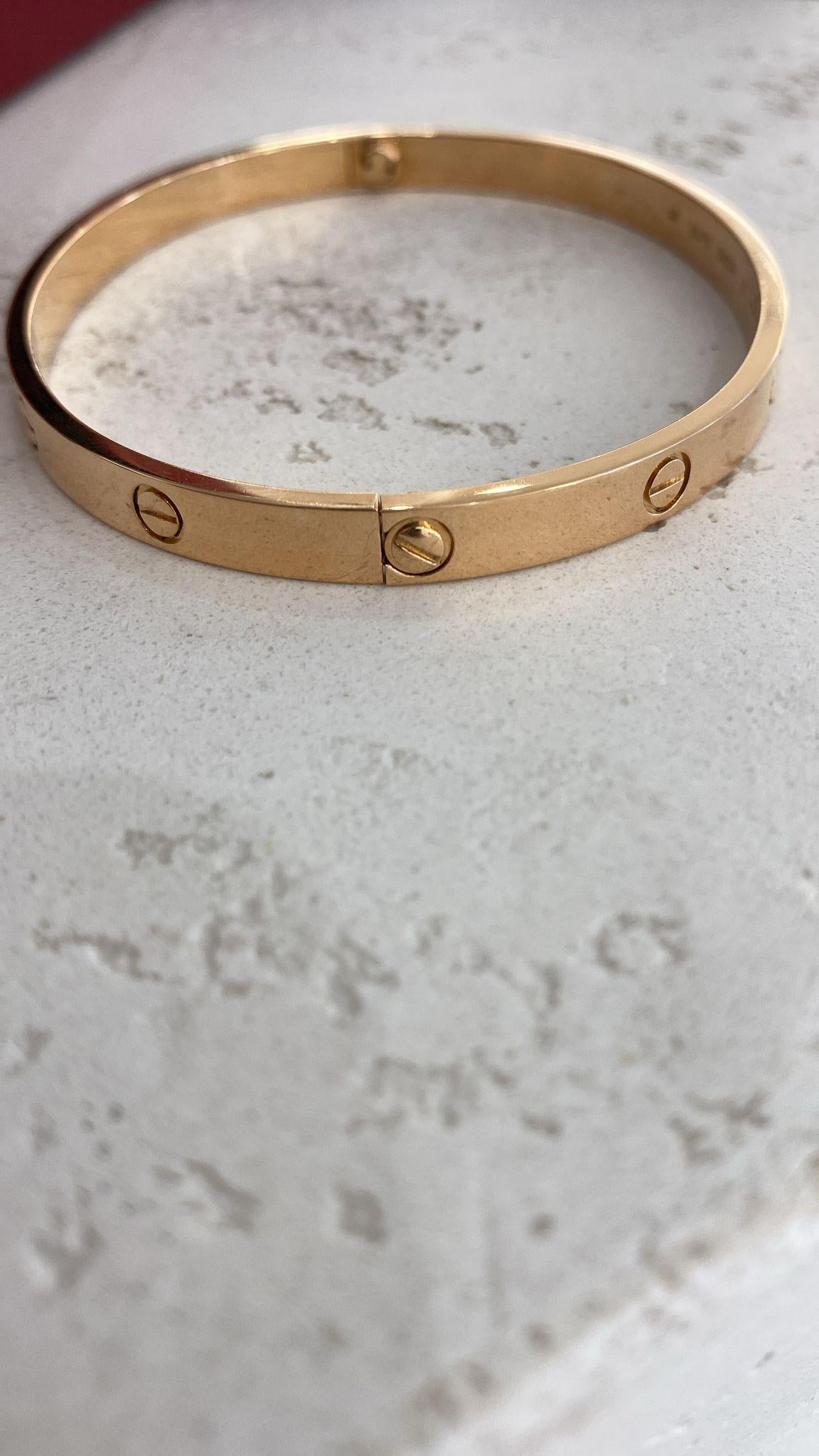Modern Cartier Love Bracalet - 750 PG - Size 21 - Full Set -