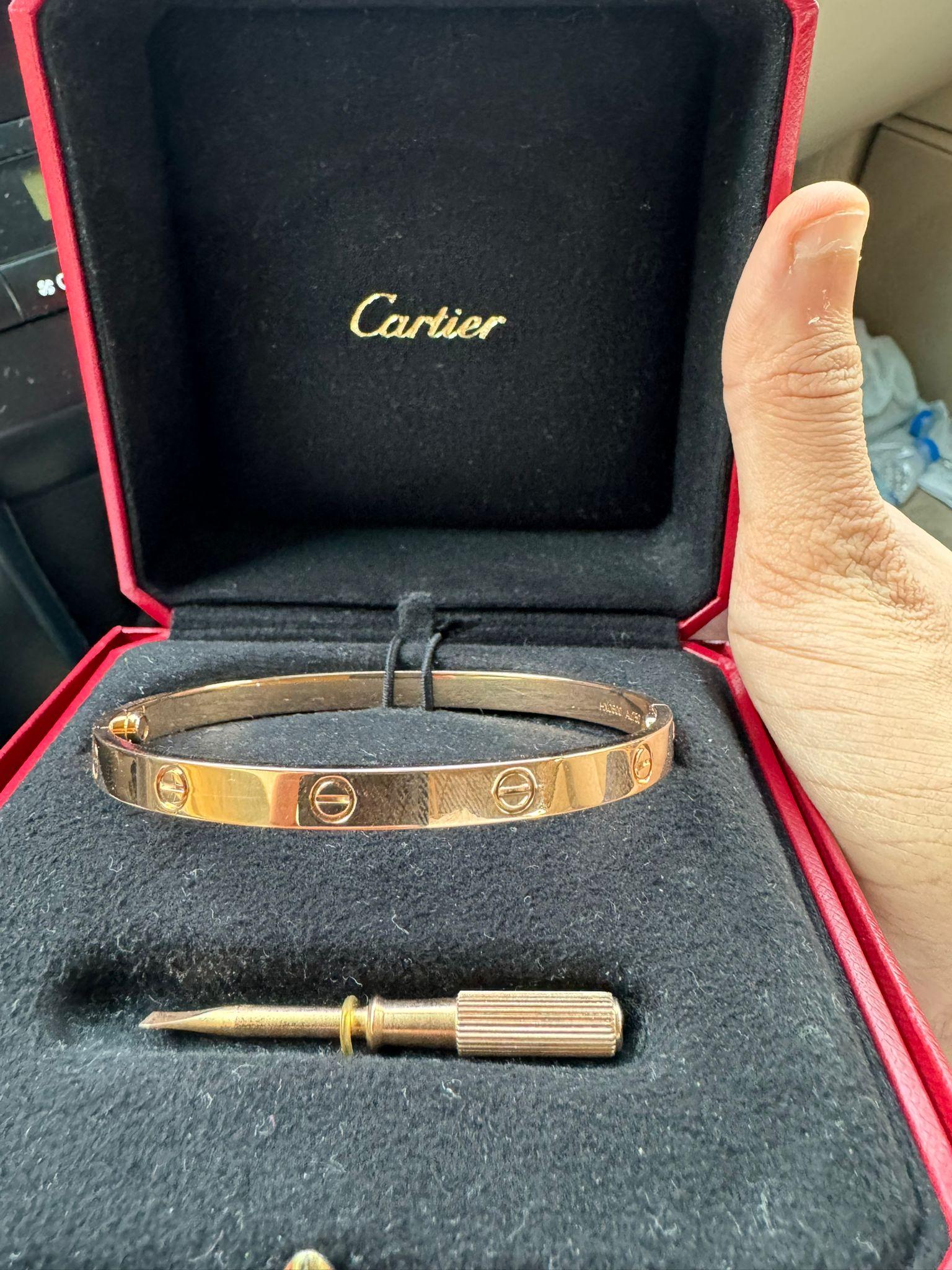 Cartier Love Bracalet - 750 PG - Size 21 - Full Set - 2