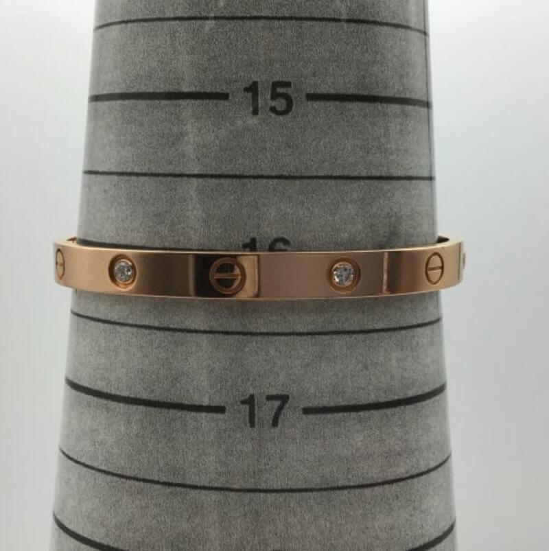 Cartier Love Bracalet Half Diamond  Bracalet- 750PG - Size 17 - 30.9g In Good Condition In Oyster Bay, NY