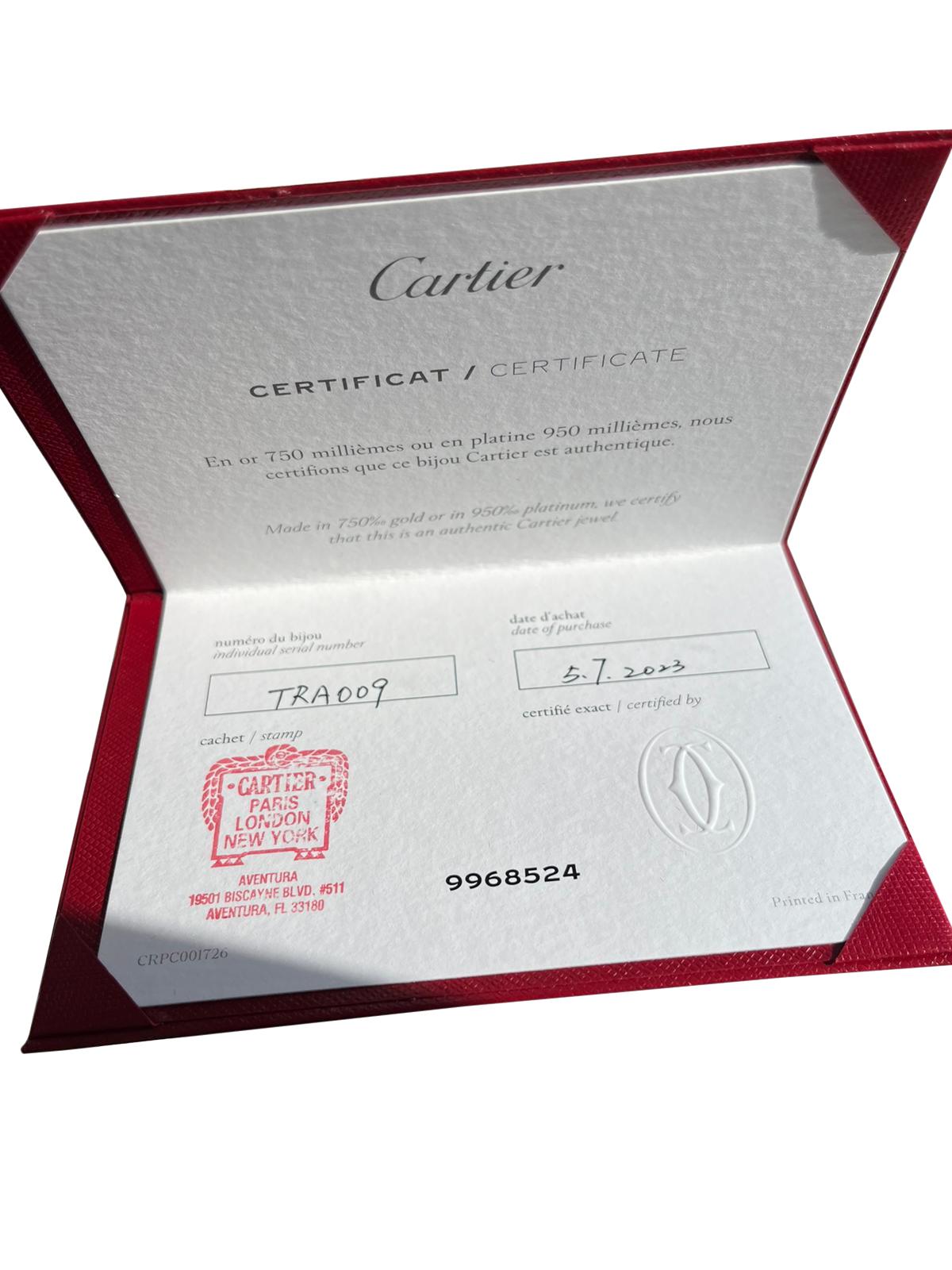 Cartier Love Bracelet 0.42 Carats 18K White Gold 4 Brilliant Cut Diamonds Bangle For Sale 2