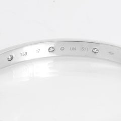 Cartier Love Armband 10 Diamanten 18k Weißgold