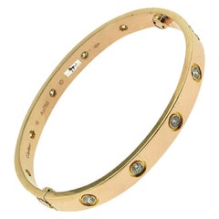 Cartier Love Bracelet 10 Diamond in 18 Karat Rose Gold