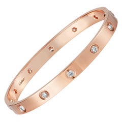 Cartier Love Bracelet 10 Diamond in 18 Karat Rose Gold