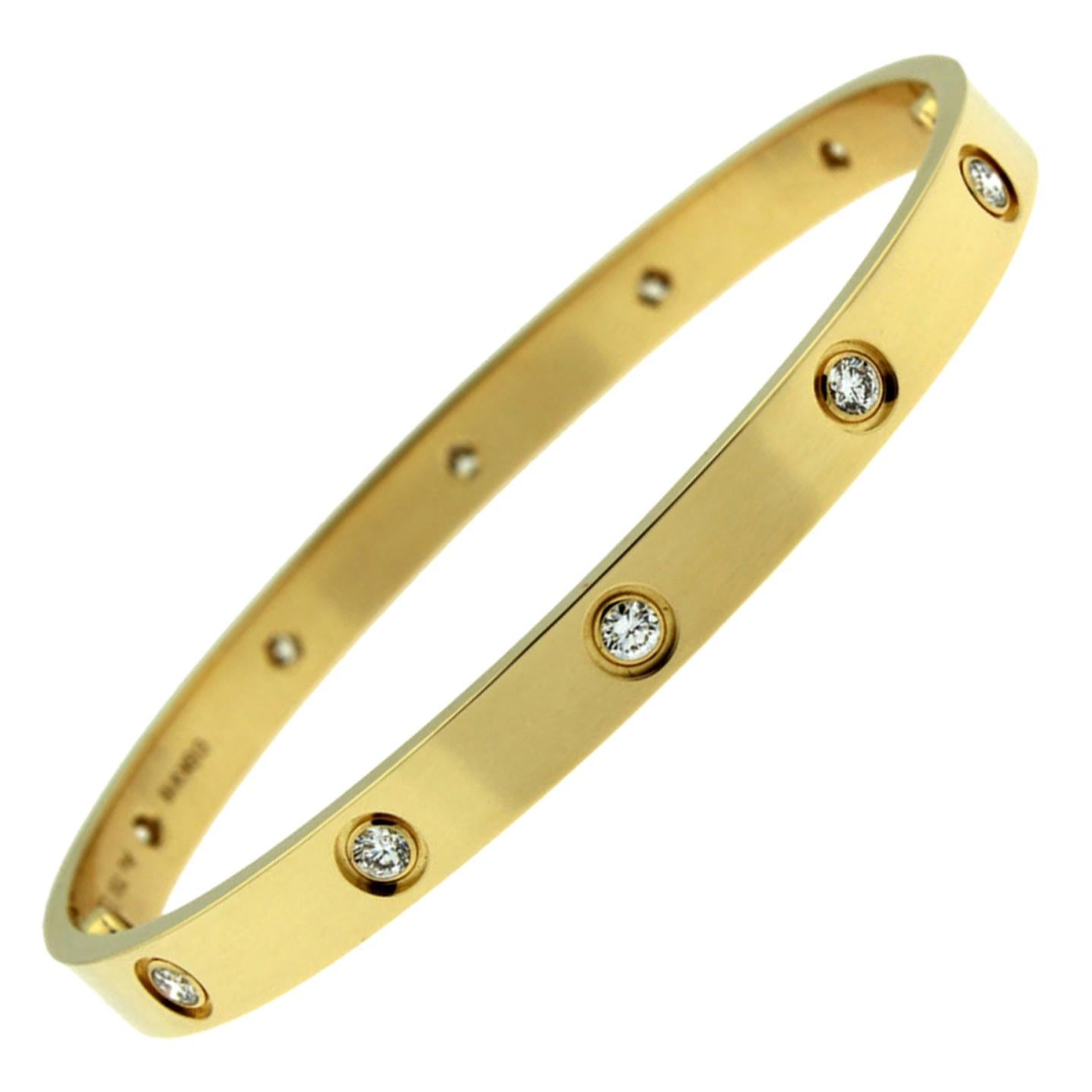 cartier 10 diamond love bracelet price