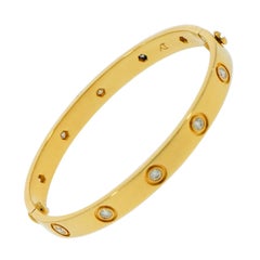 CRB6070417 - LOVE bracelet, 10 diamonds - White gold, diamonds - Cartier