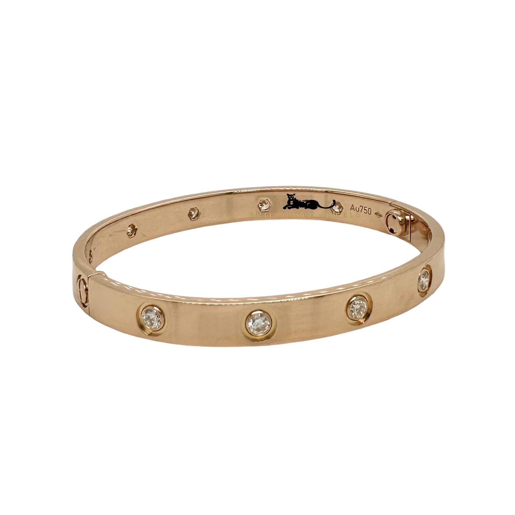 Marke: Cartier
Modellname: Liebe
Stil: Klassisch
MATERIAL: 18k Roségold
Größe: 16 = 16 cm
Jahr: Unbekannt
Box/Papiere: Kommt mit Brilliance Jewels Lifetime Garantie auf Echtheit & Cartier Box, Schraubendreher
Bedingung: 3. Leichte Abnutzung,