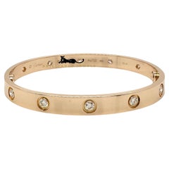Cartier Love Armband 10 Diamanten in 18k Rose Gold, Größe 17, Classic Größe