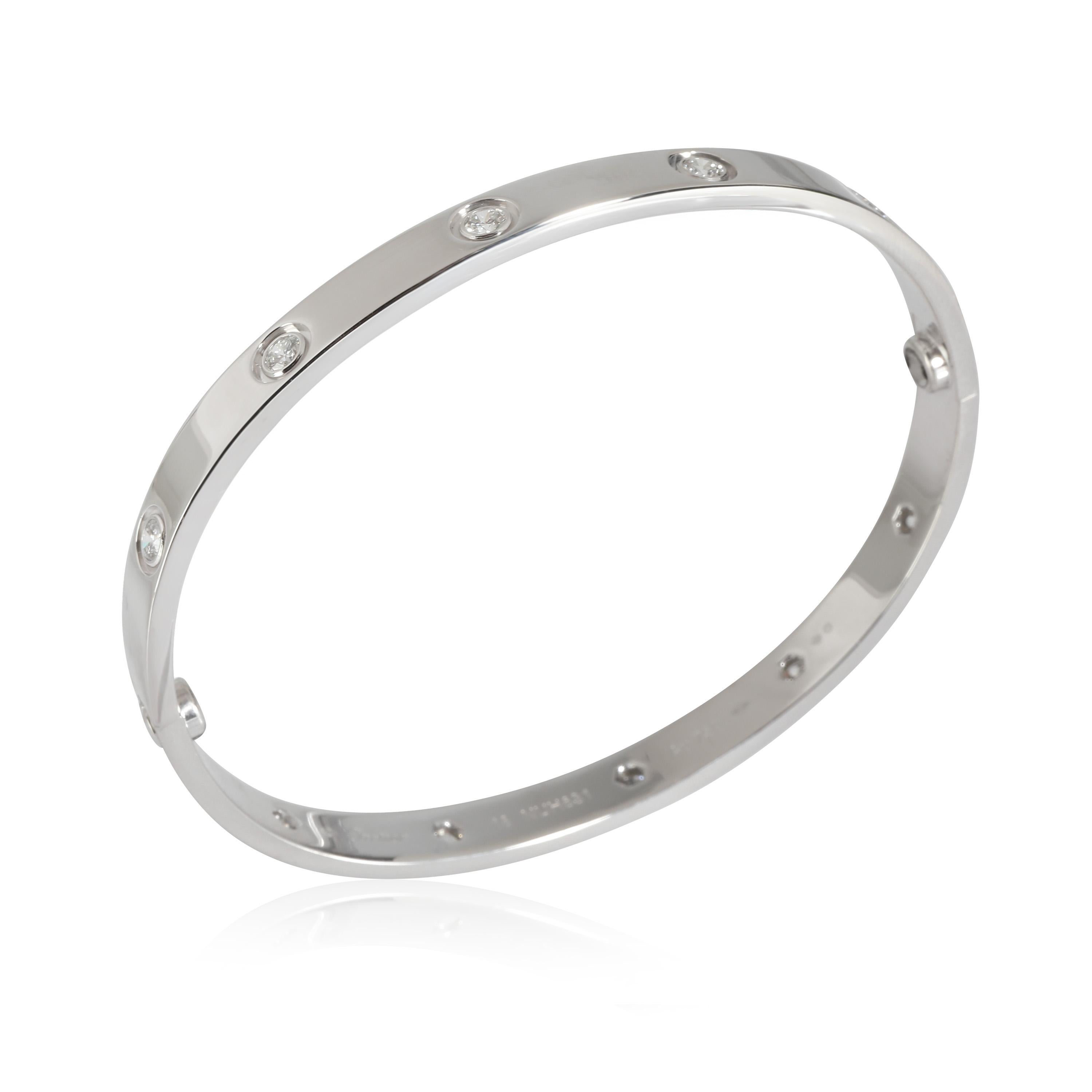 Cartier Bracelet Love, 10 diamants (or blanc) en vente 1