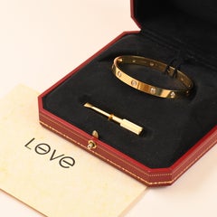 Cartier Love Bracelet 10 Diamonds Yellow Gold Size 17