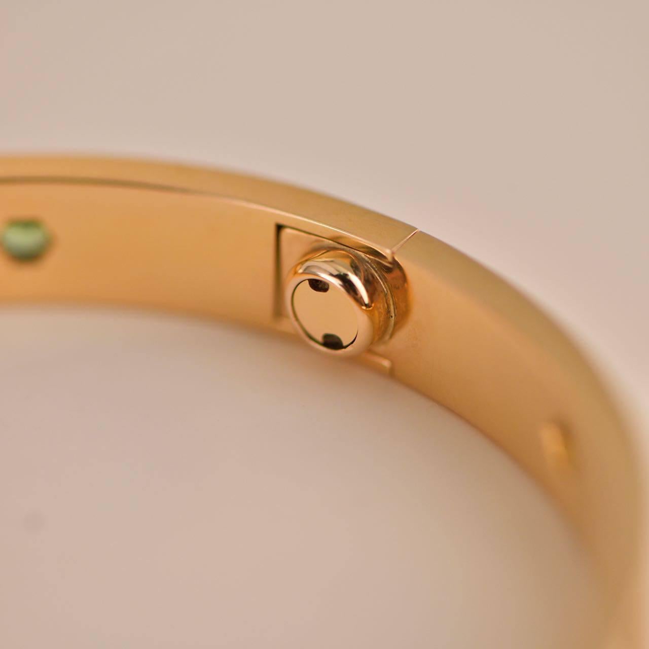 Women's or Men's Cartier Love Bracelet 10 Multi Gemstone Rose Gold Size 17