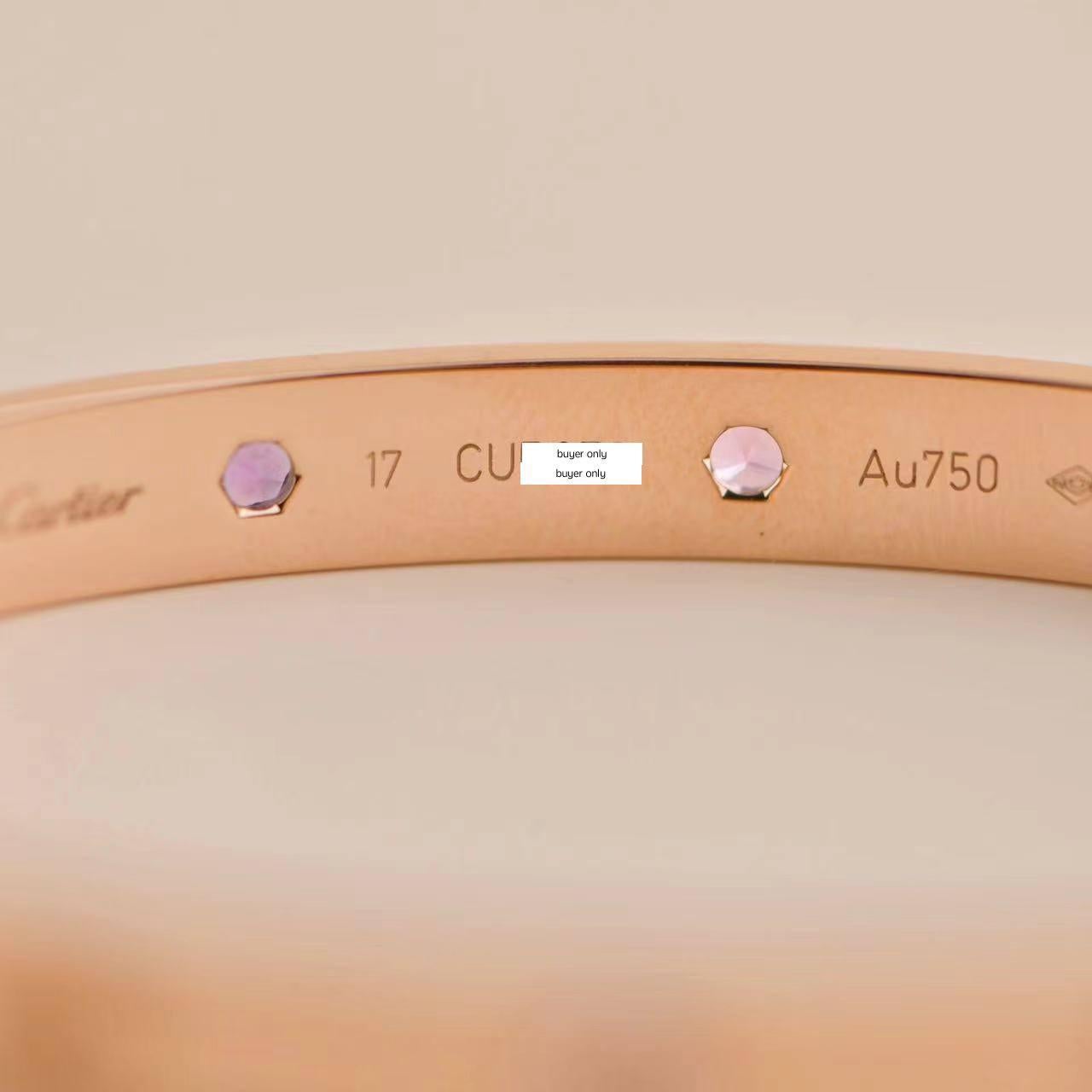 Cartier Love Bracelet 10 Multi Gemstone Rose Gold Size 17 2