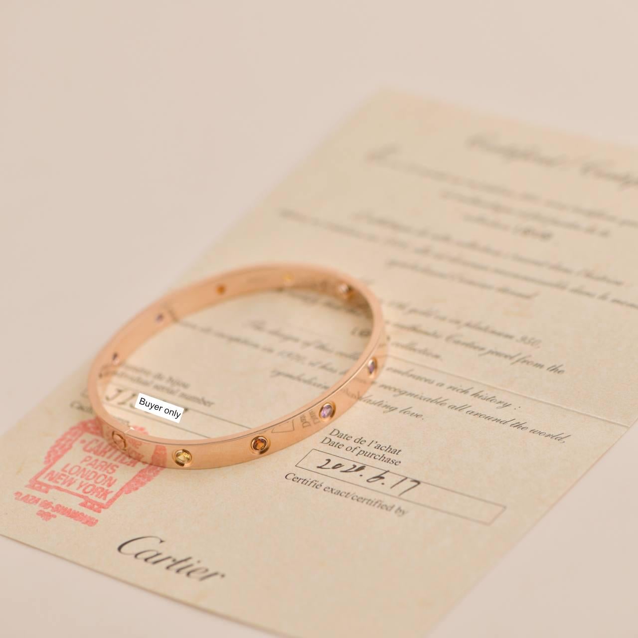 cartier love bracelet multi gem