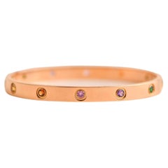 Cartier Bracelet Love de 10 pierres multi-gemmes en or rose, taille 18