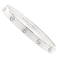 Cartier Love Bracelet 18 Karat White  Classic Model Size 18