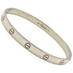 cartier love bracelet dimensions Vintage Cartier Love Bracelet 18 Karat White Gold