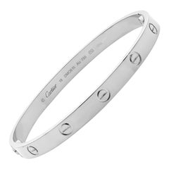 Cartier Love Bracelet 18 White Gold