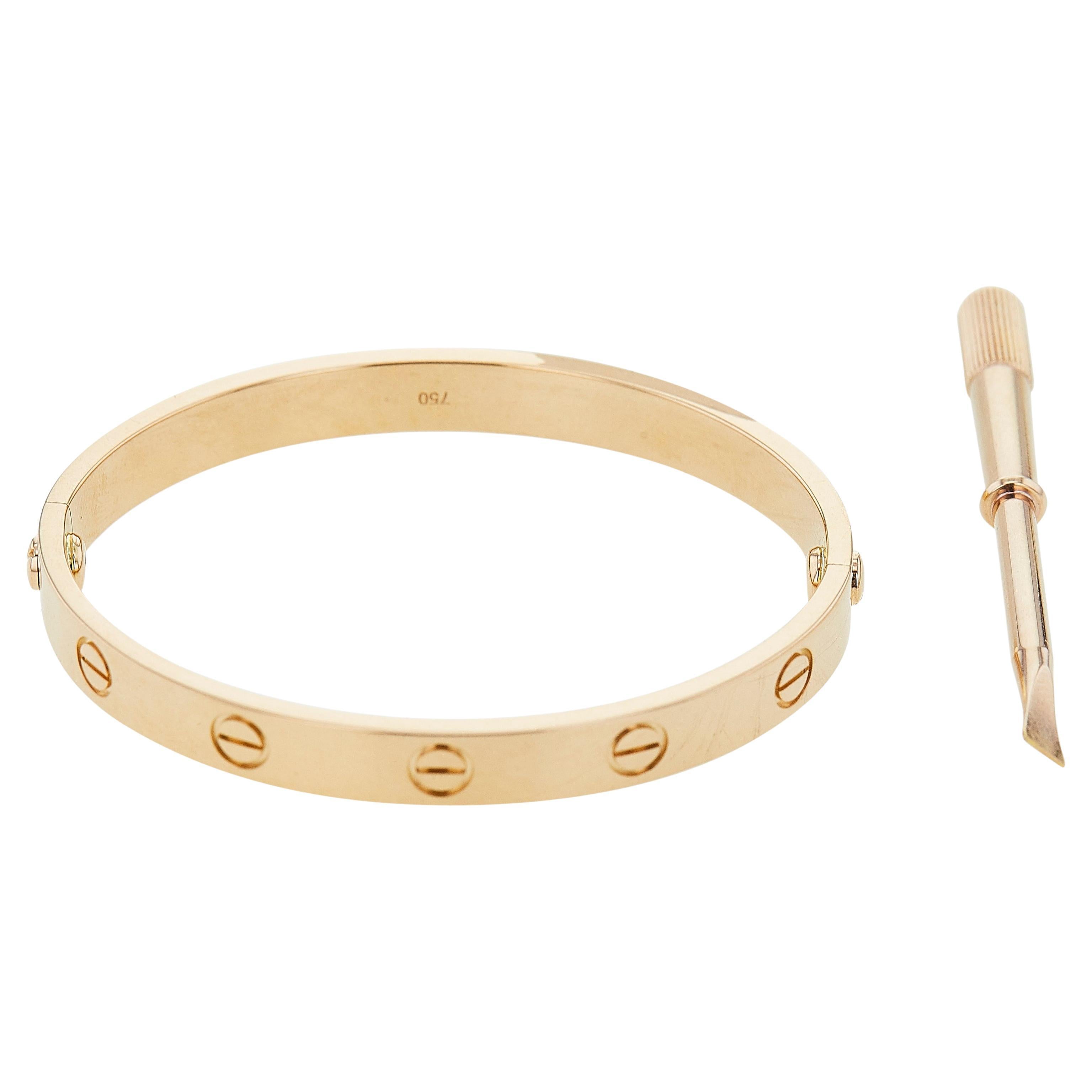 Cartier Love-Armband 18K RG Classic Modell Größe 16