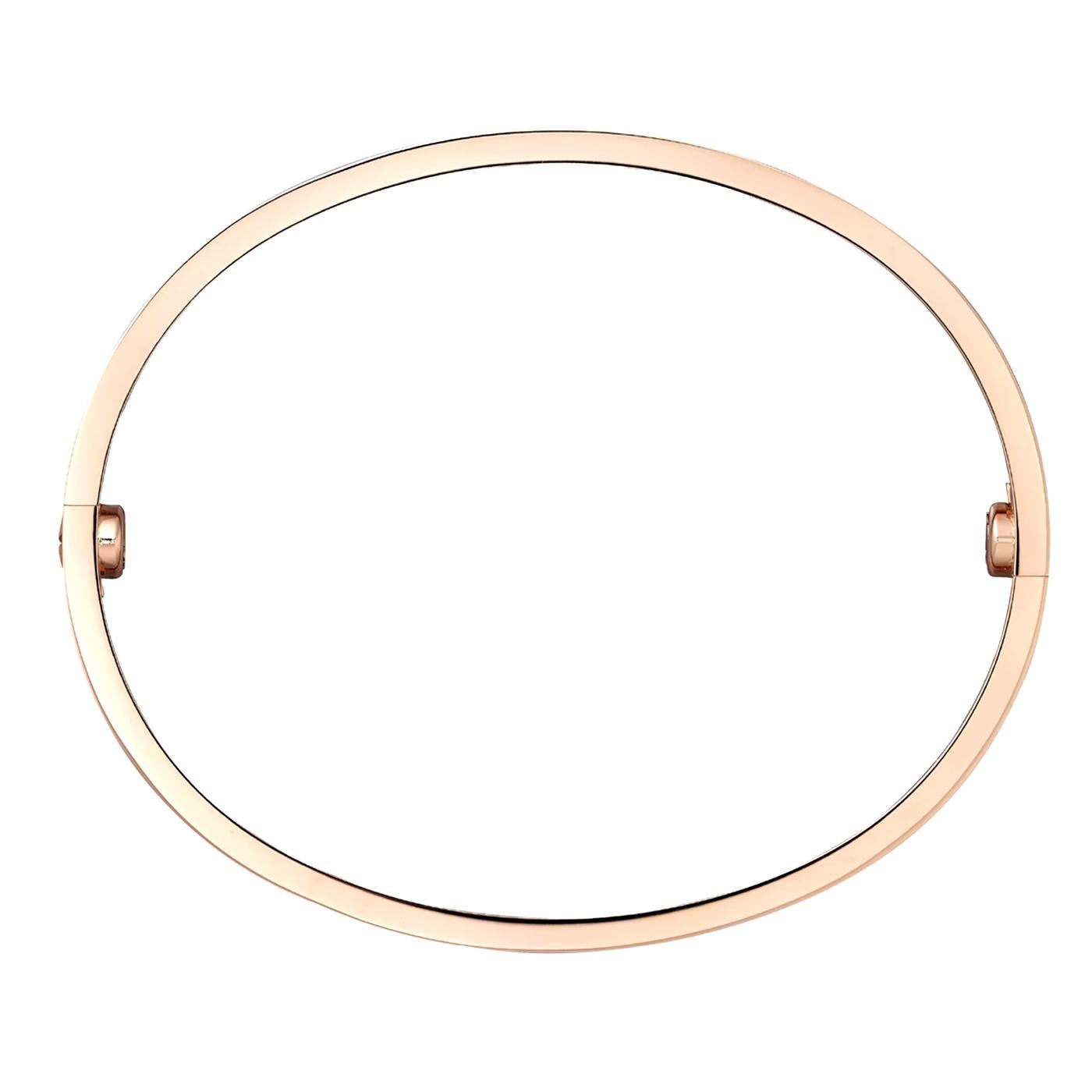 Cartier Love Armreif aus 18 Karat Roségold mit Schraubenzieher, Größe 17 (Modernistisch) im Angebot