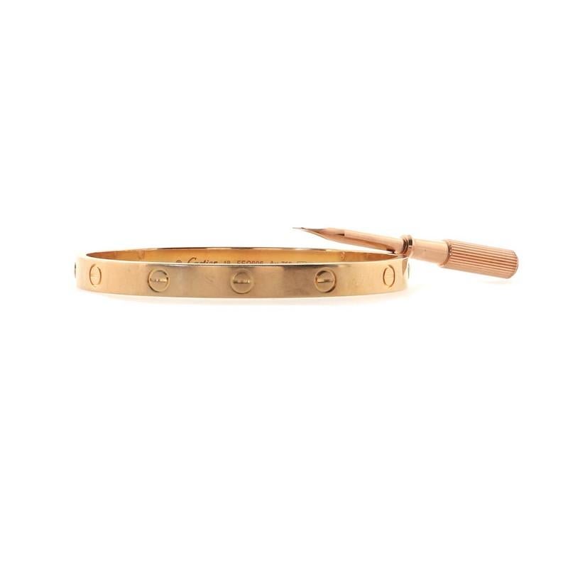 Cartier Love Bracelet 18K Rose Gold In Good Condition In New York, NY