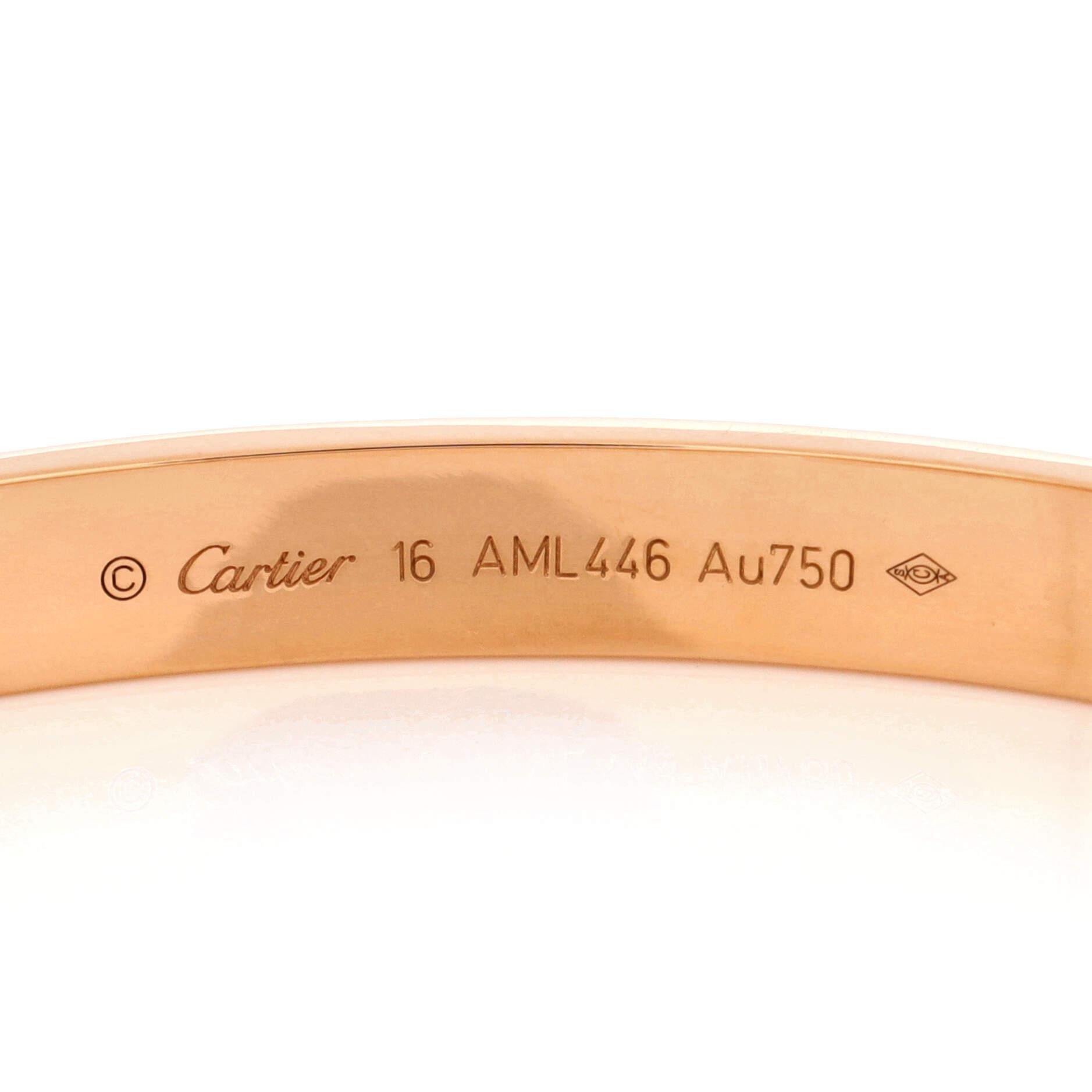 Cartier Love Bracelet 18K Rose Gold In Good Condition For Sale In New York, NY