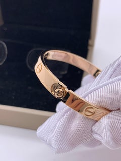 Bracelet LOVE de Cartier en or rose 18k Taille 16 Classic Mode