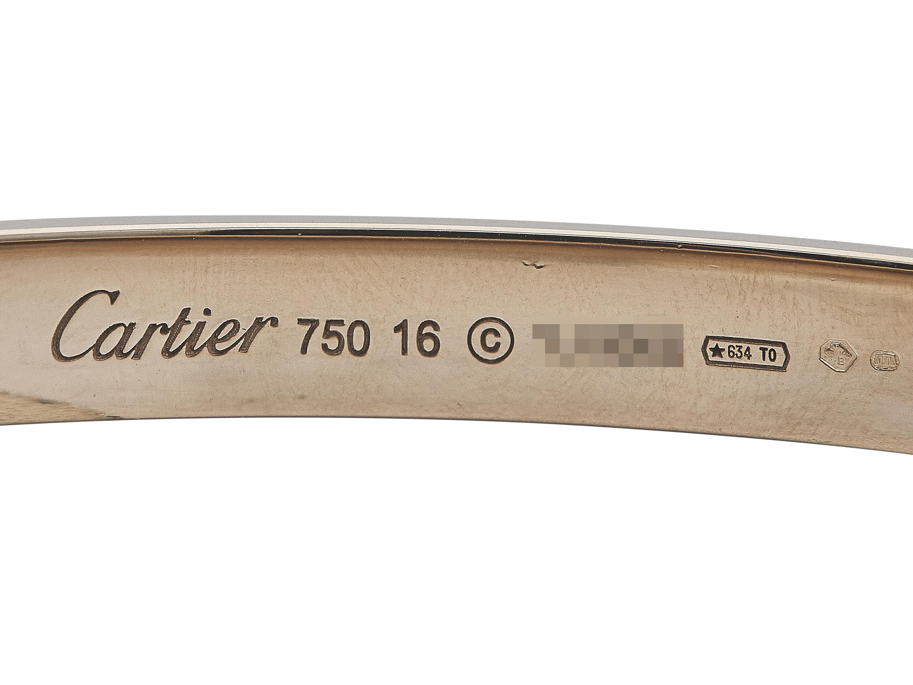 Cartier Love Armband 18K Rose Gold Größe 16 Classic Modell (Zeitgenössisch) im Angebot
