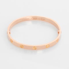 Cartier Love Bracelet 18k Rose Gold Size 17