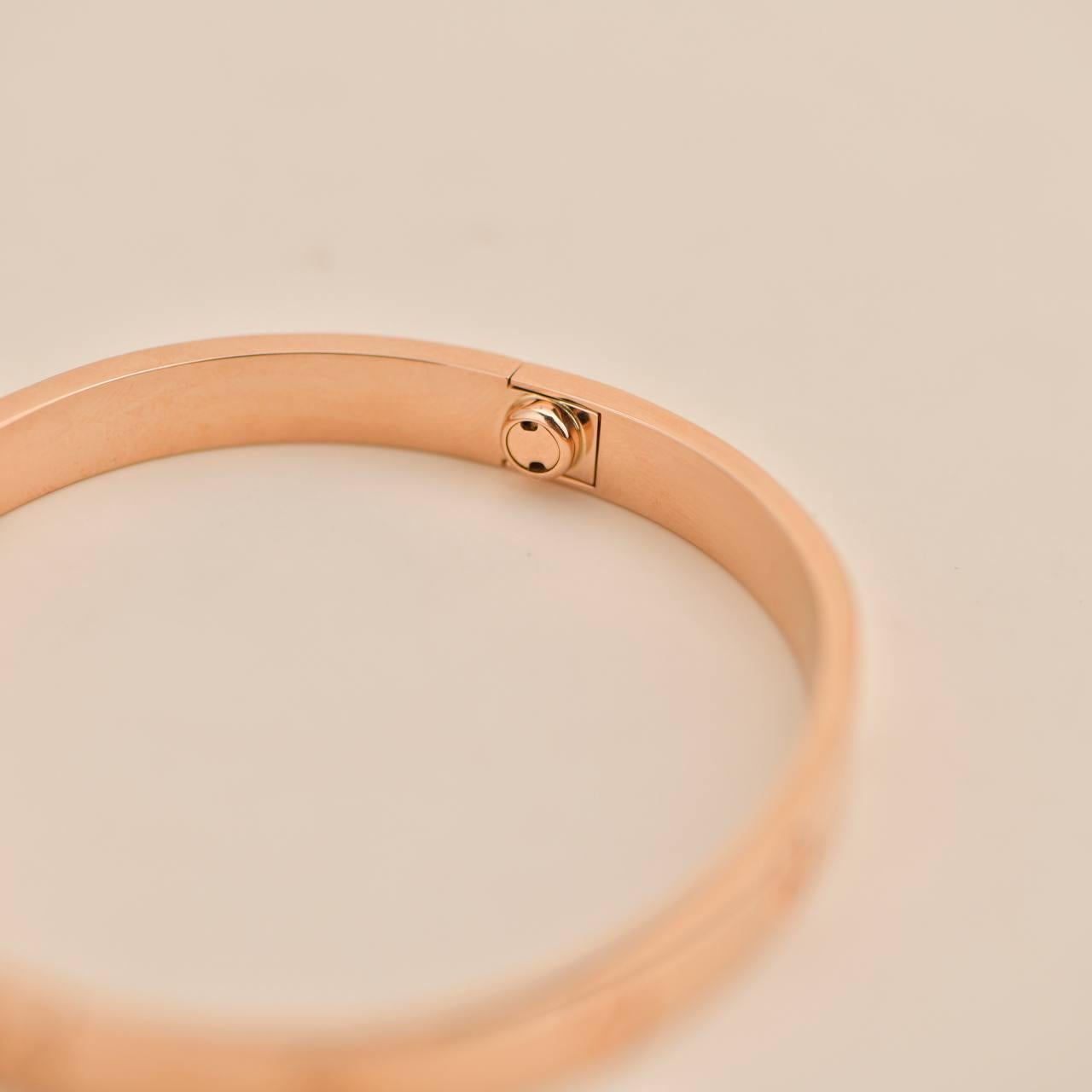 Cartier Love Bracelet 18k Rose Gold Size 18 In Excellent Condition For Sale In Banbury, GB