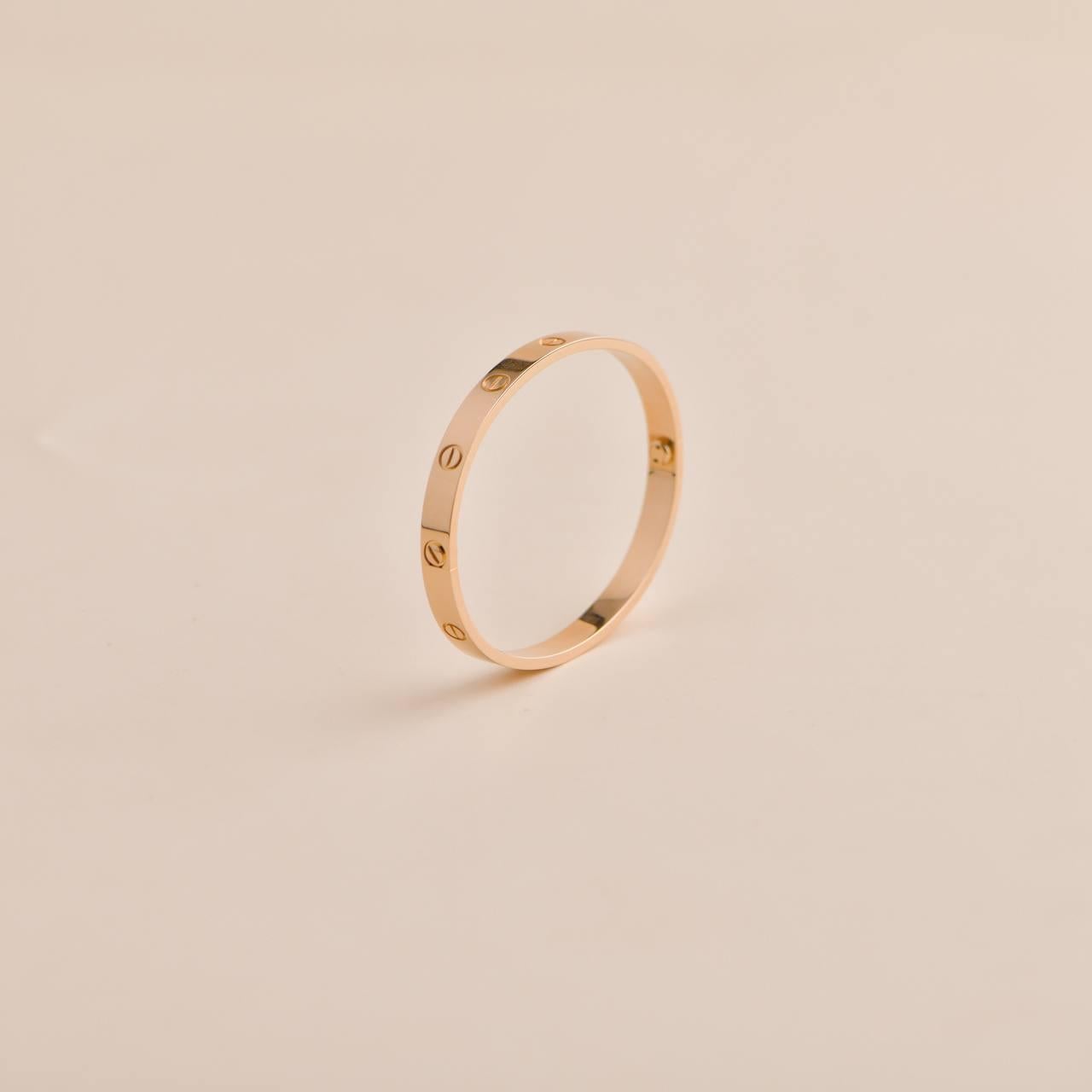 Cartier Love Bracelet 18K Rose Gold Size 19 2