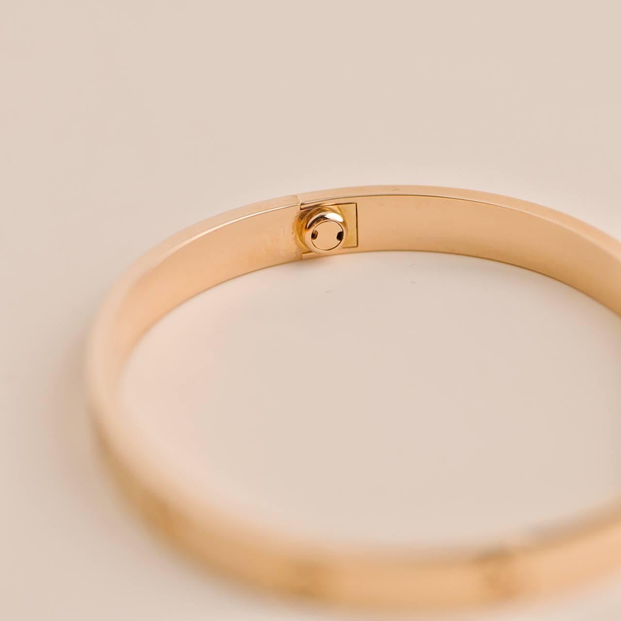 Cartier Love Bracelet 18K Rose Gold Size 19 3