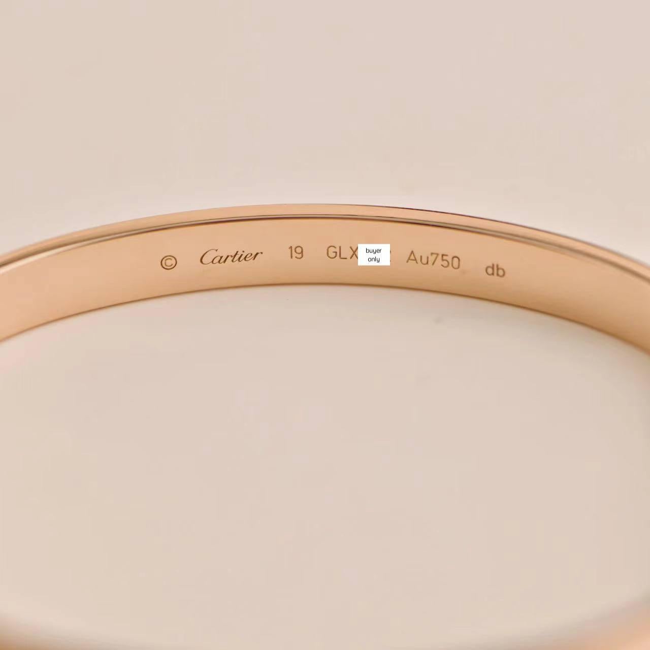 Cartier Love Bracelet 18K Rose Gold Size 19 4