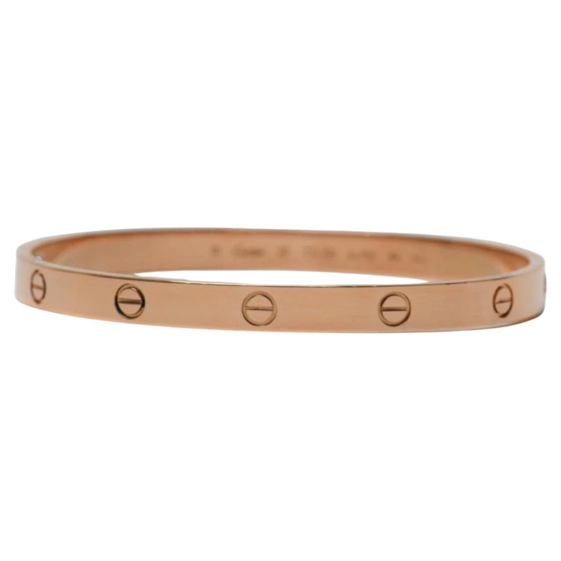 Cartier Bracelet Love en or rose 18 carats, taille 20