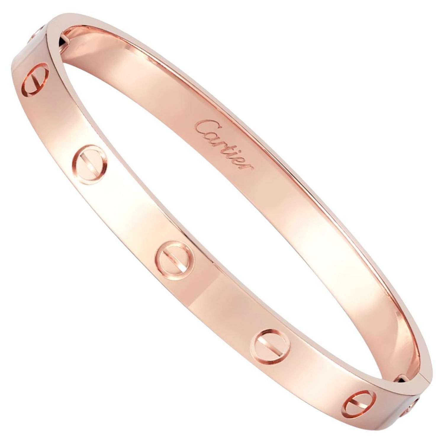 18K Pink Gold Cartier Love Bracelet 204 Diamond-Paved N6036917