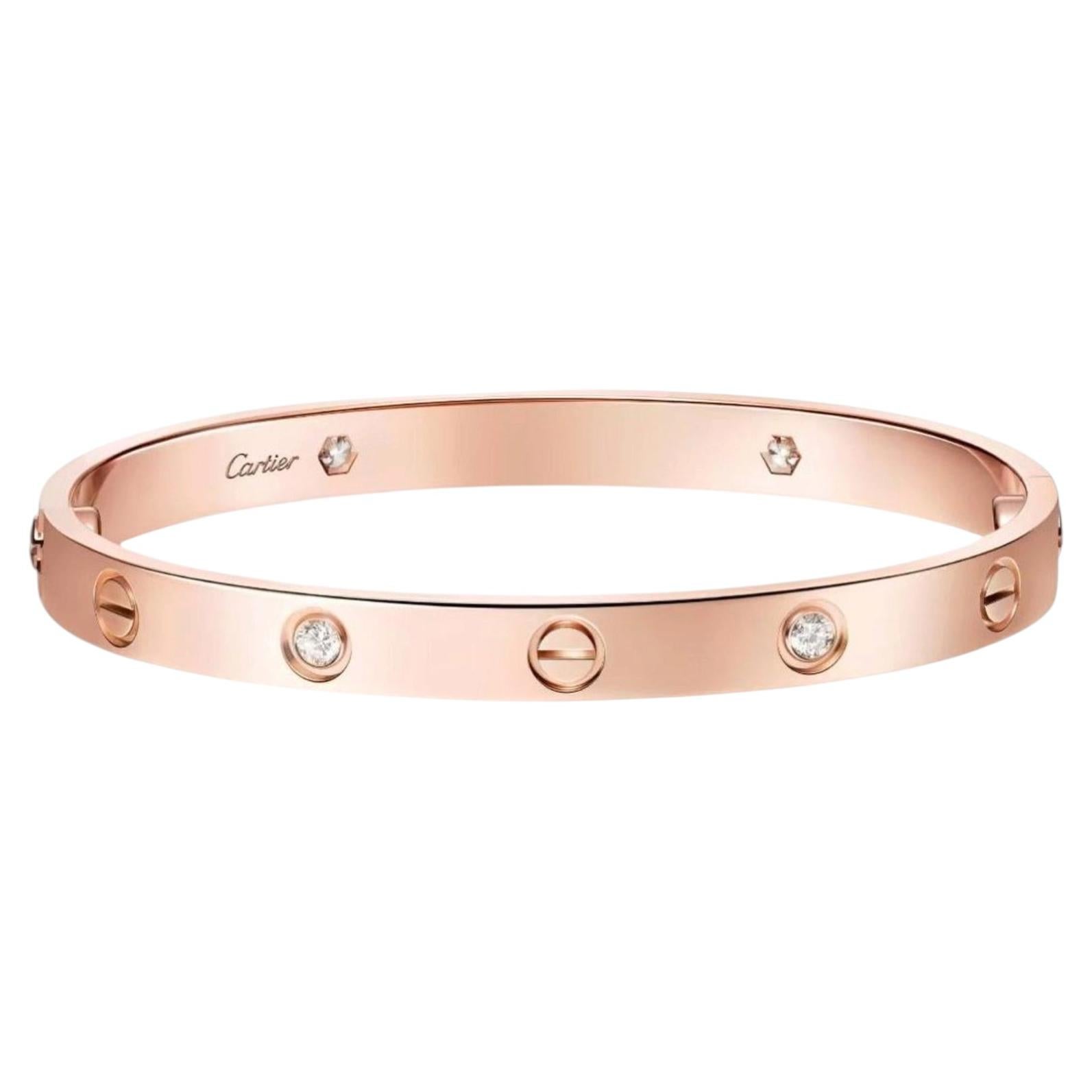Cartier Love Bracelet – 18K Rose Gold with Natural Diamonds