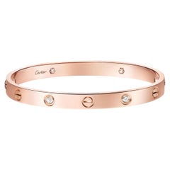 Bracciale Cartier Love – Oro rosa 18 carati con diamanti naturali
