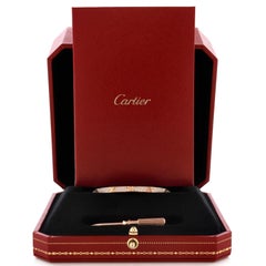Cartier Love Bracelet 18K Rose Gold with Pave Diamonds Small