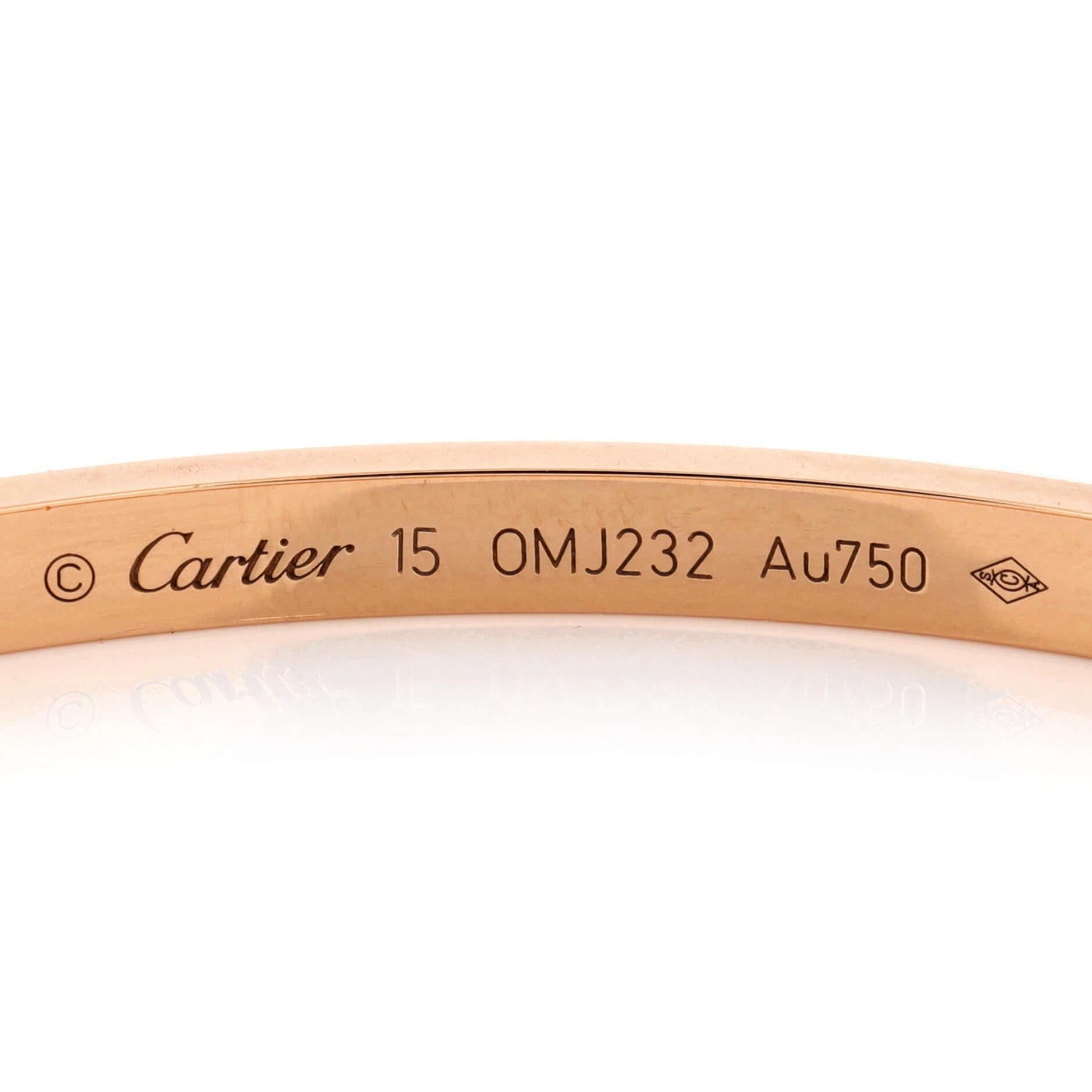 cartier thin love bracelet