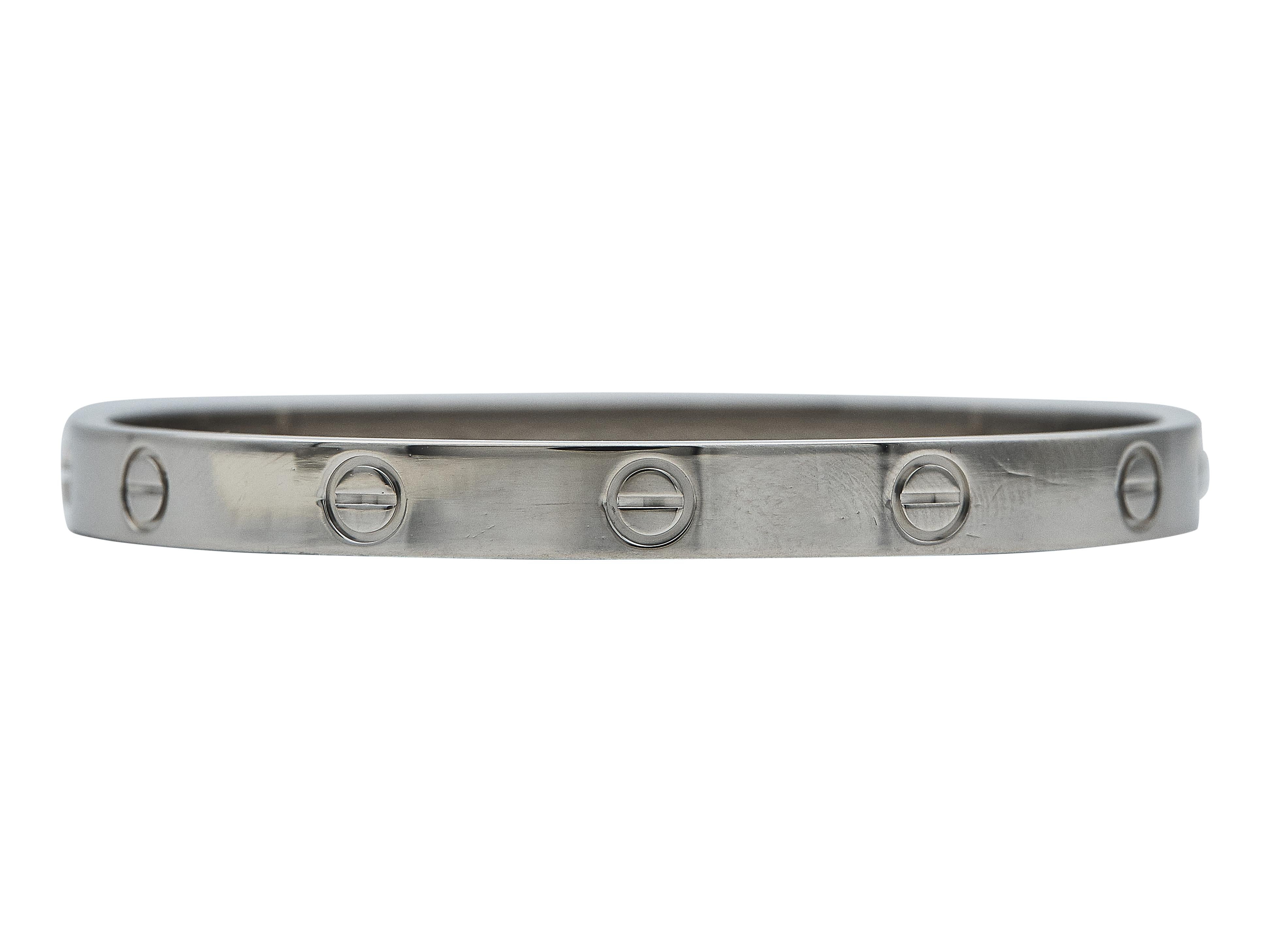 Pulsera Cartier Love 18K GT Modelo Clásico Talla 17 en Excelente estado para la venta en New York, NY