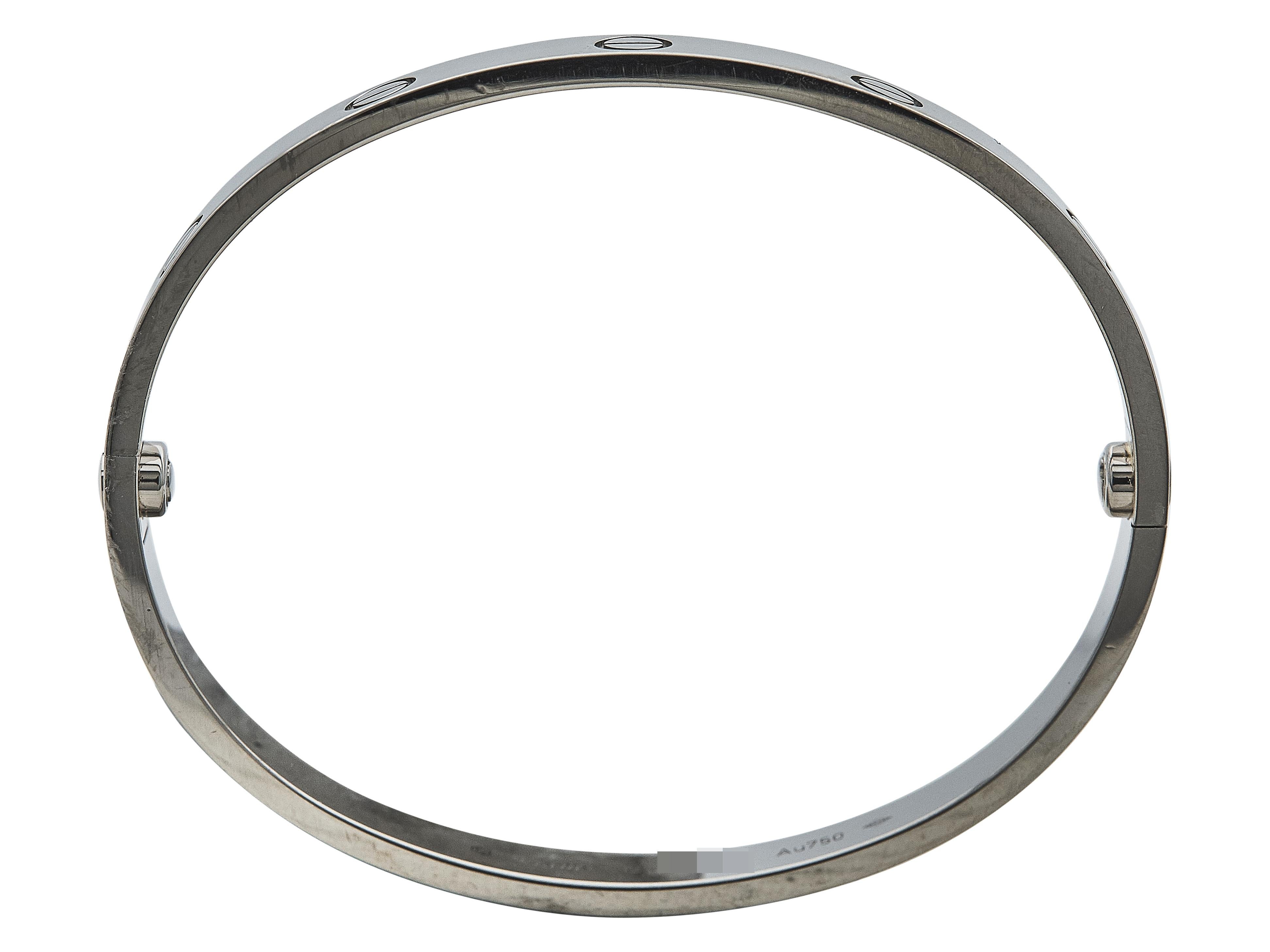 Pulsera Cartier Love 18K GT Modelo Clásico Talla 17 en venta 2