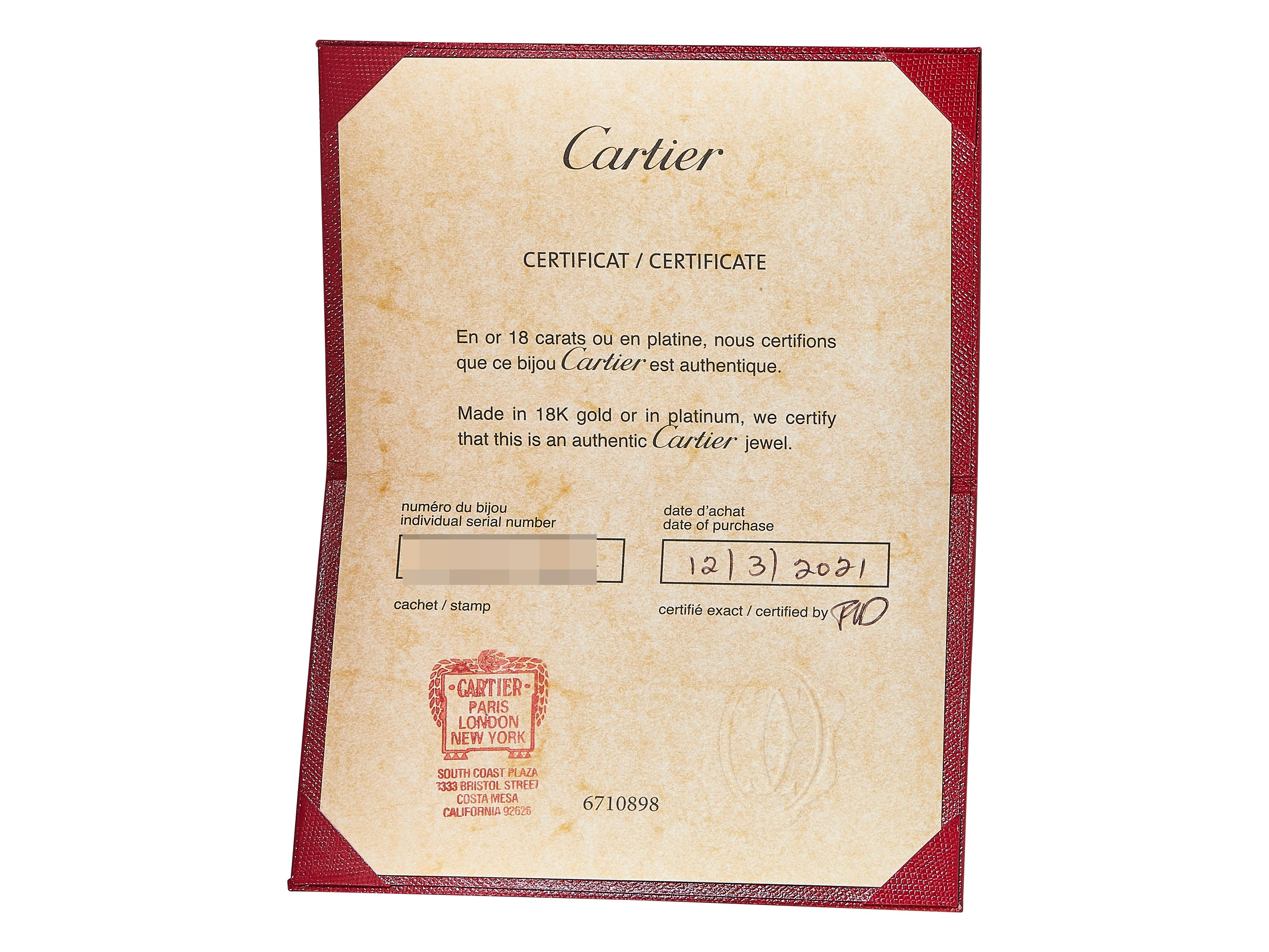 Bracelet Cartier Love en or blanc 18K Modèle No No 10 Diamant Taille 18 en vente 2