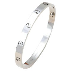 Cartier Love Bracelet 18K White Gold Size 19