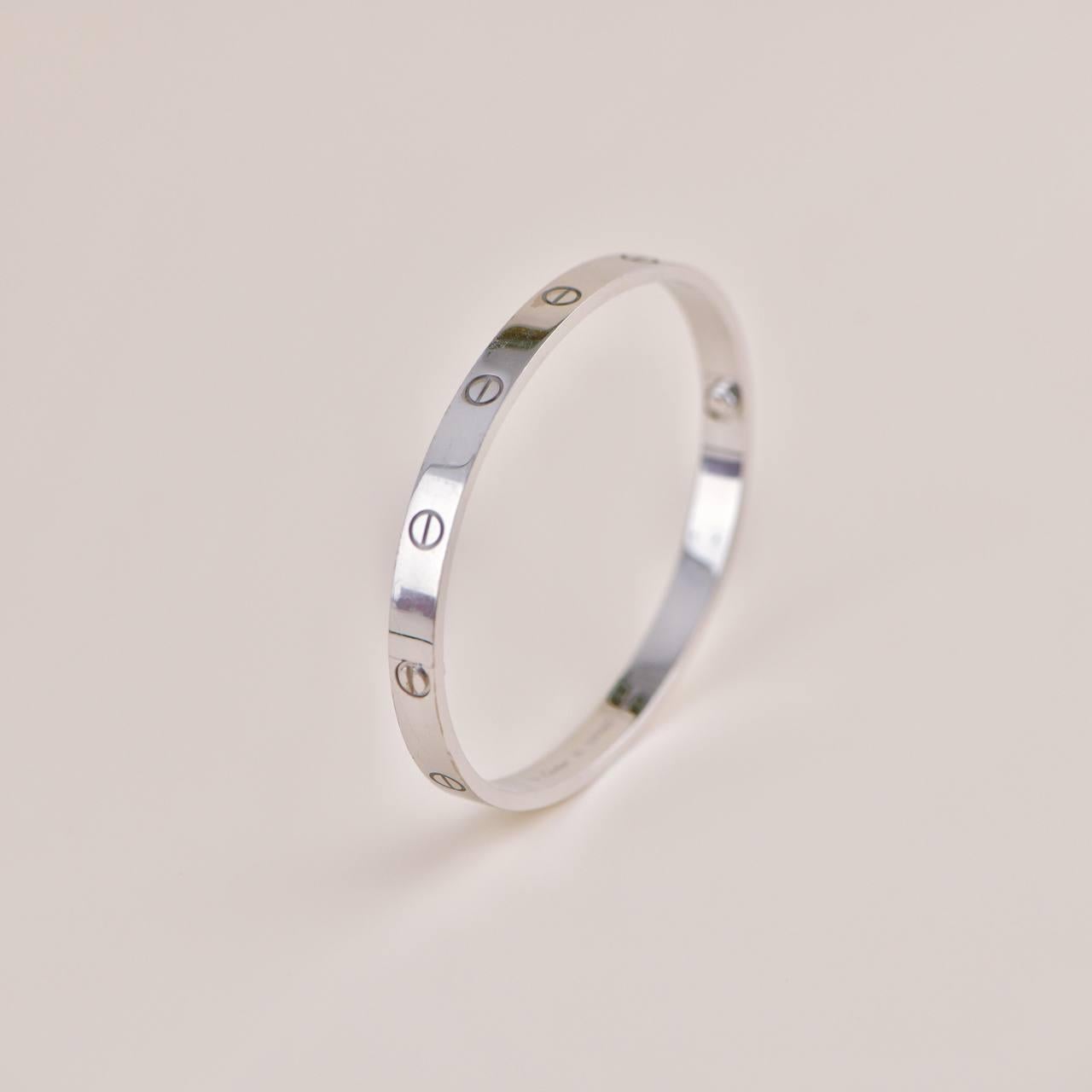 Cartier Love Bracelet 18K White Gold Size 20 1