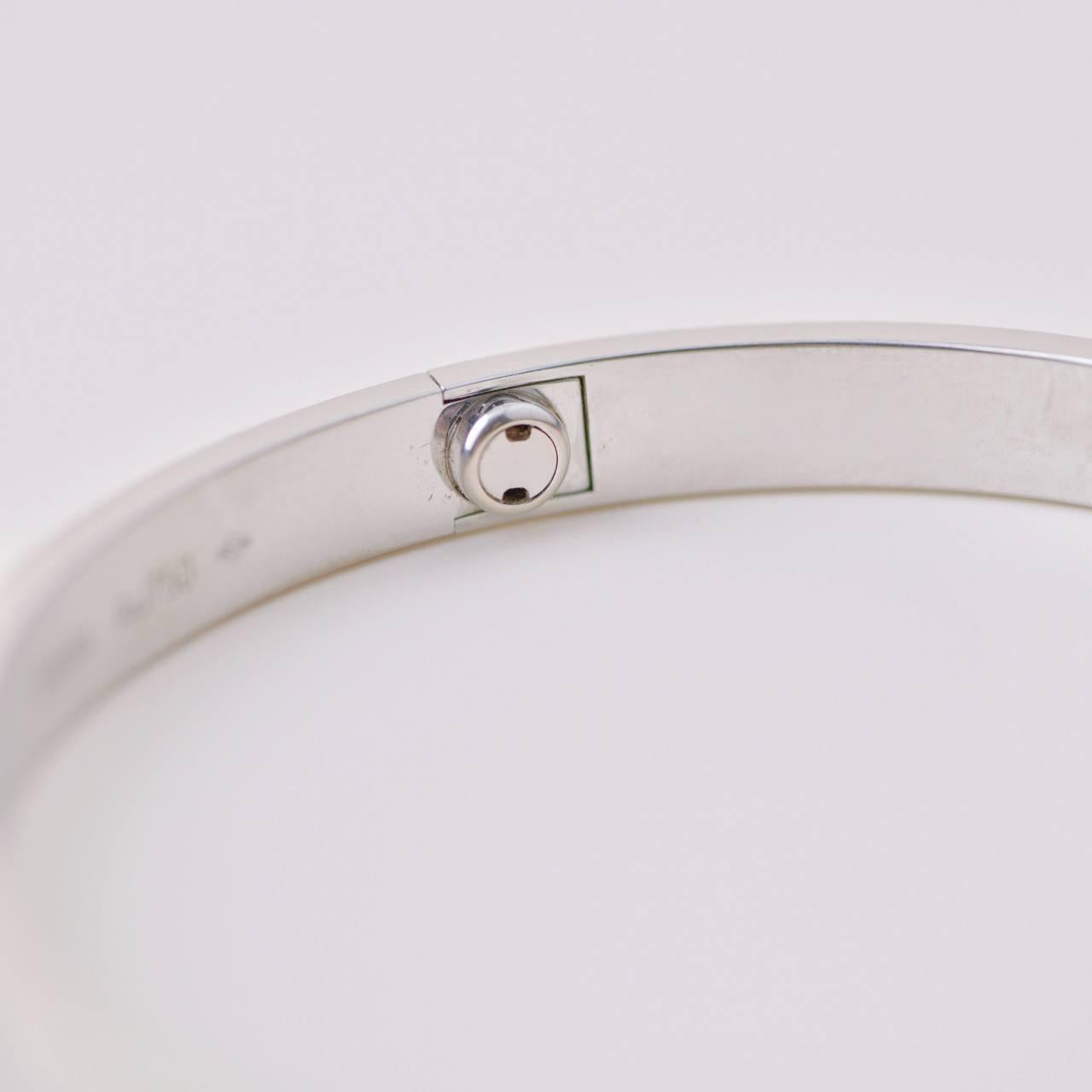 Cartier Bracelet Love en or blanc 18 carats, taille 20 2