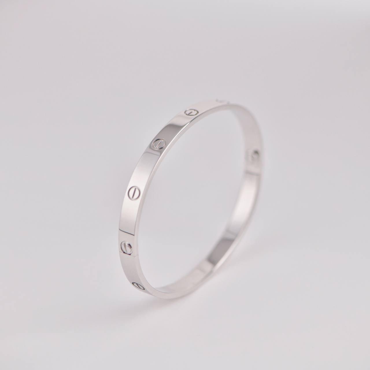 Cartier Love Bracelet 18K White Gold Size 20 2