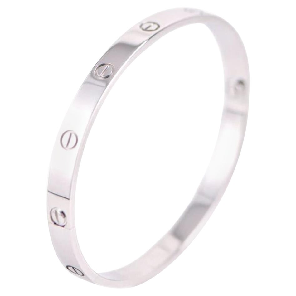 Cartier Love-Armband aus 18 Karat Weißgold, Größe 20