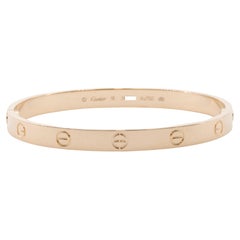 Cartier Love Bracelet 18k Yellow Gold Box, Papers and Screwdriver Size 18