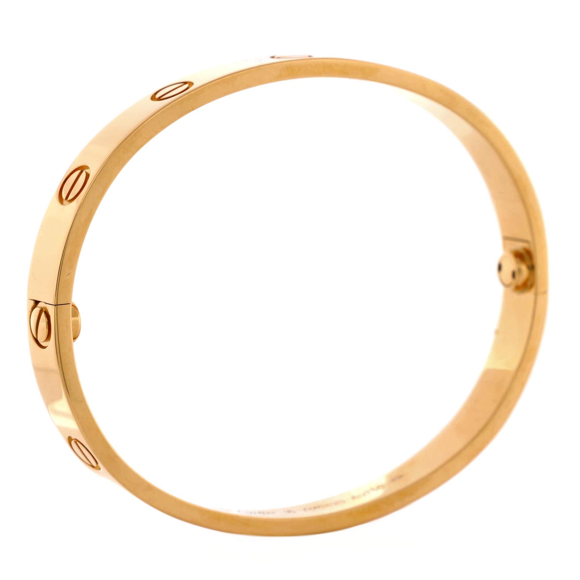 Cartier Love-Armband aus 18 Karat Gelbgold im Zustand „Gut“ in New York, NY