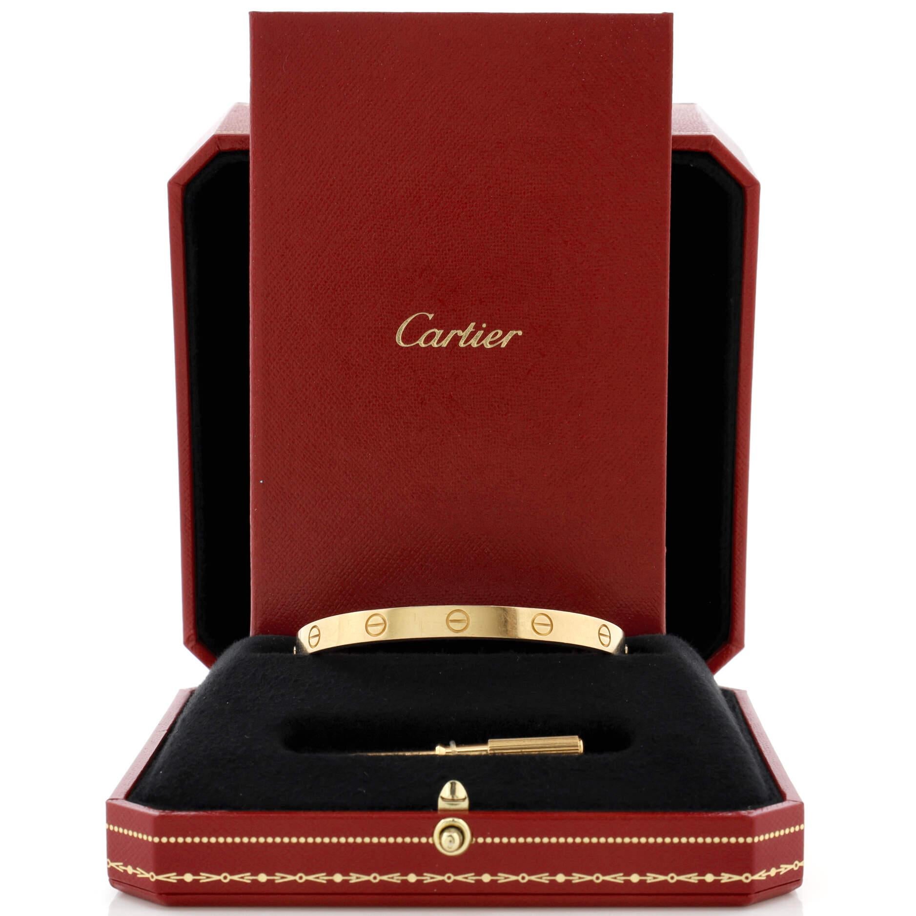 Cartier Love-Armband aus 18 Karat Gelbgold im Zustand „Gut“ in New York, NY