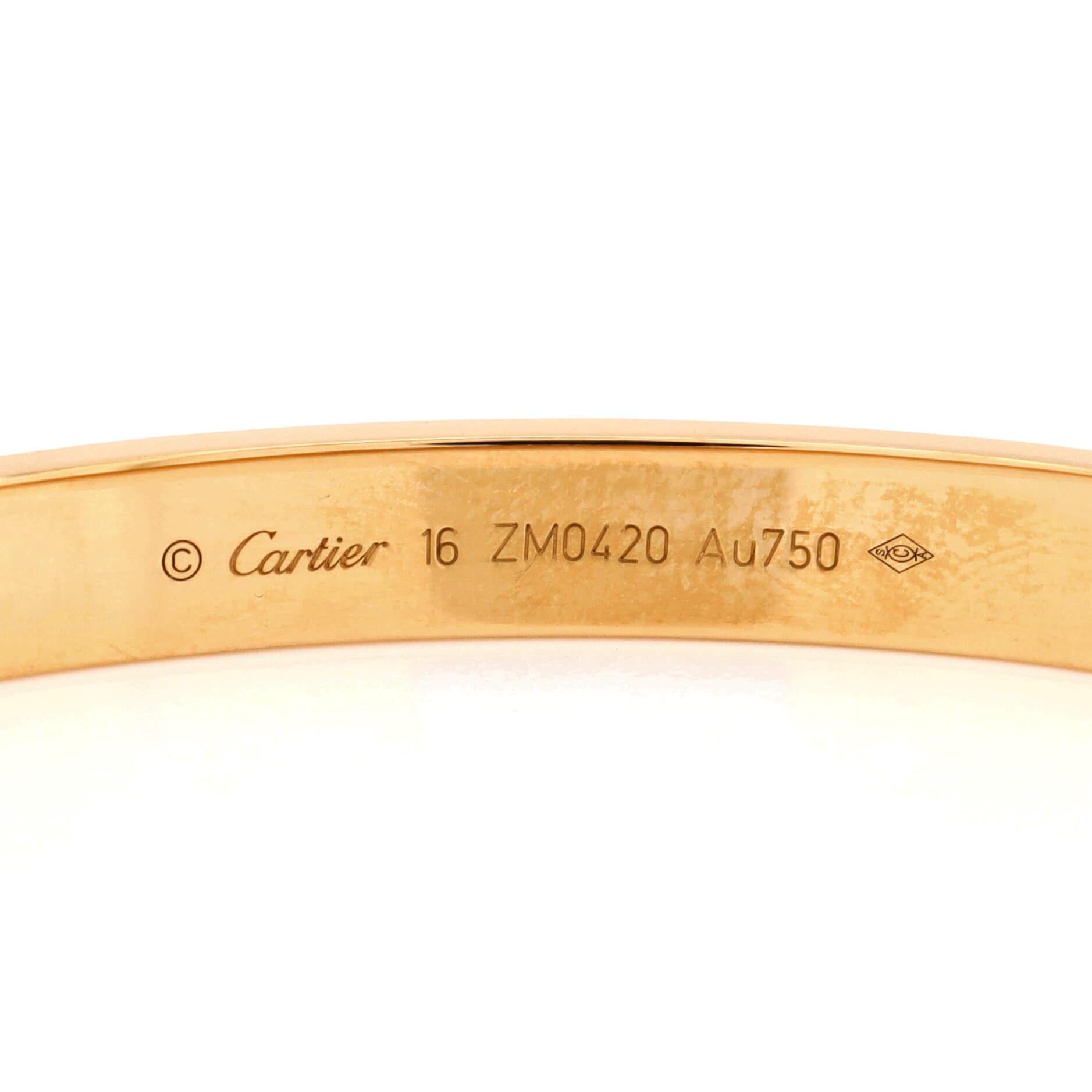 Cartier Love-Armband aus 18 Karat Gelbgold für Damen oder Herren