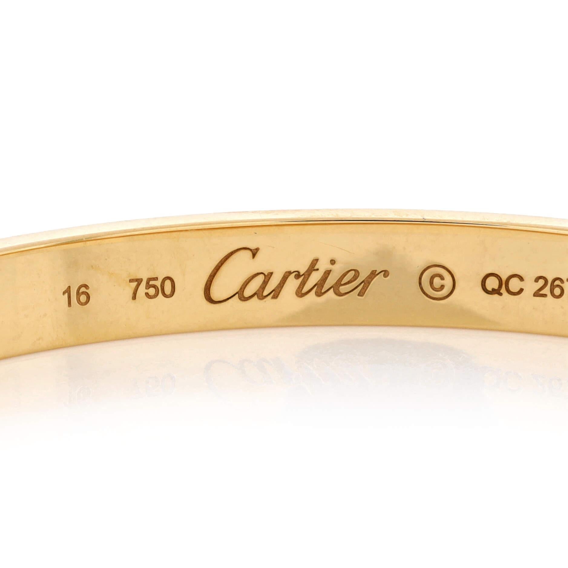 Women's or Men's Cartier Love Bracelet 18K Yellow Gold